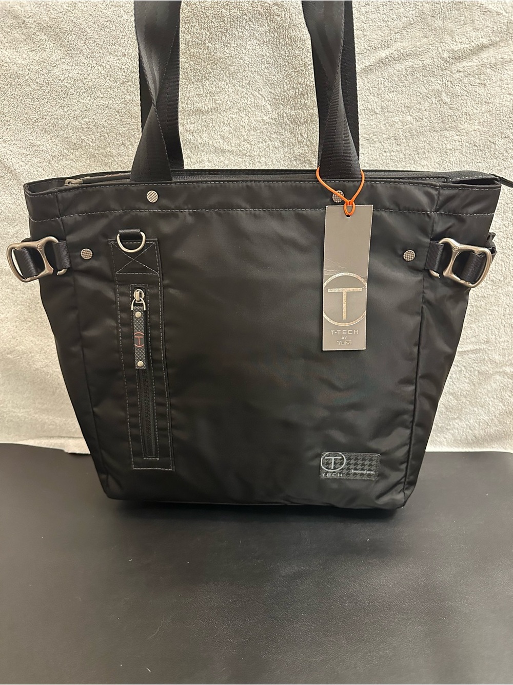 Tumi Tech Black Nylon Tote Bag